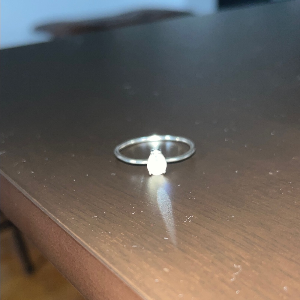 Silver Moonstone Ring sz 12 - Picture 2 of 7